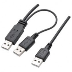 CABO USB A MACHO X 2 USB A MACHO Y 2.0 HD EXT  