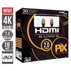 CABO HDMI 2.0 30M 4K ULTRAHD FILTRO 19PINOS C REPETIDOR
