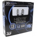 CABO HDMI FLAT 2.0 20M 4K 19 PINOS PLUG DESMONTAVEL