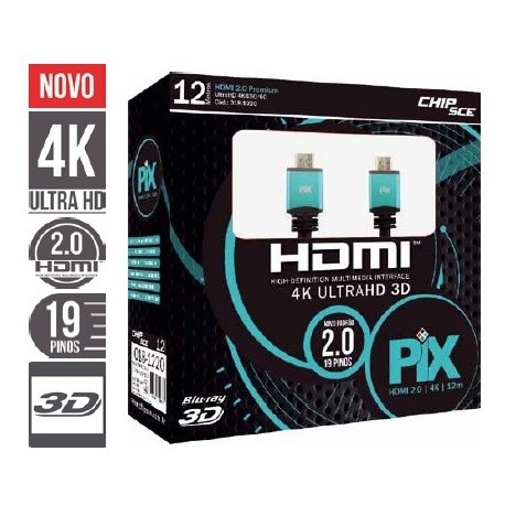 CABO HDMI 2.0 12M 4K ULTRAHD FILTRO 19PINOS