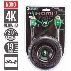 CABO HDMI PREMIUM BLISTER 2.0 3M PLUS 4K ULTRAHD 19PINOS FILTRO