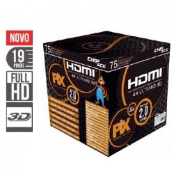CABO HDMI 2.0 75M 4K 3D ULTRAHD FILTRO 19PINOS C REPETIDOR