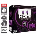 CABO HDMI 2.0 PREMIUM 40M 4K ULTRAHD 19PINOS FILTRO CAIXA