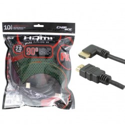 CABO HDMI CLASSIC 90 GRAUS 2.0 10M 4K HDR 19P GOLD
