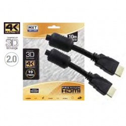 CABO HDMI PREMIUM 2.0 10M 4K ULTRAHD FILTRO 19PINOS 30+28 AWG GOLD