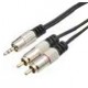 CABO 2RCA X P2 STEREO 1,8MT GOLD 24K PROF