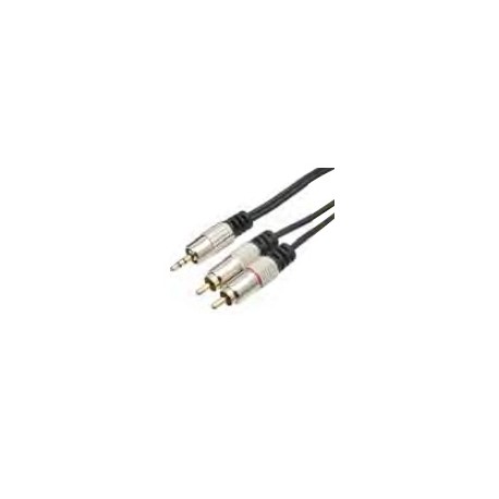 CABO 2RCA X P2 STEREO 1,8MT GOLD 24K PROF