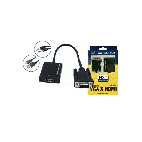 CONVERSOR VGA X HDMI COM AUDIO