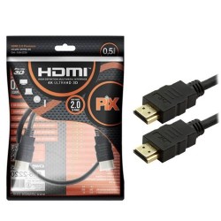CABO HDMI CLASSIC 2.0 0,5MT 50CM GOLD 4K HDR 19P