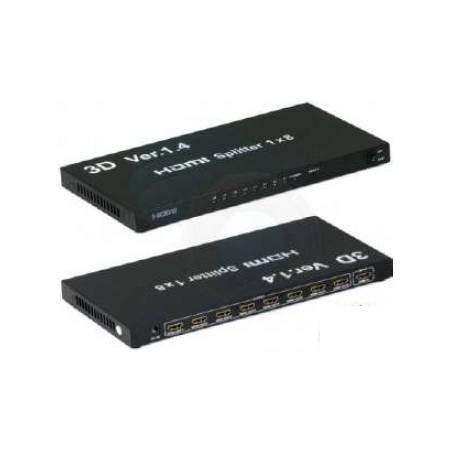 SPLITER DIVISOR HDMI 1 ENTRADA X 8 SAÍDAS 1.4 3D FULL HD 4K 2K