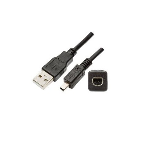 CABO USB A MACHO X MINI USB 5 PINOS 2MT CRISTAL PRATA 2 0 CAMCORDER