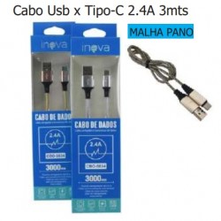 CABO USB X TIPO-C 2.4A 3mts