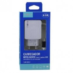 CARREGADOR USB V8 4.8A C/2 Saidas