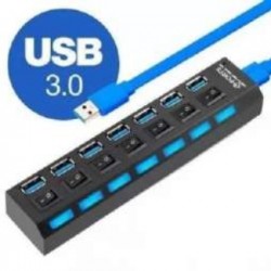 HUB USB 3.0 7 PORTAS C/ CHAVE