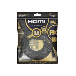 CABO HDMI FLAT GOLD - 2.0 4K HDR 19P 10M