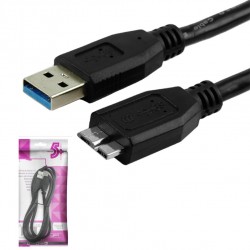CABO USB 3.1 A MACHO X USB MICRO B 1.8M PRETO GALAXY 4012