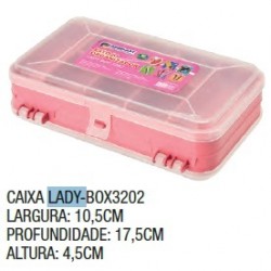 CAIXA ORGANIZADORA LADY BOX 3202 17,5X10,5X4,5CM (COMPR.X LAR. X ALT.)