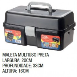 MALETA MULTIUSO PRETA 33X20X16CM (COMPR. X LAR. X ALT.)